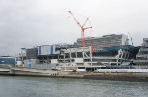 建設中の「長崎スタジアムシティ」