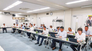記者会見のようす